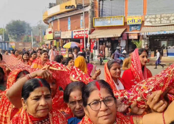विवाहपञ्चमीः जानकी मन्दिरमा १०८ मिटरको चुनरी चढाइयो