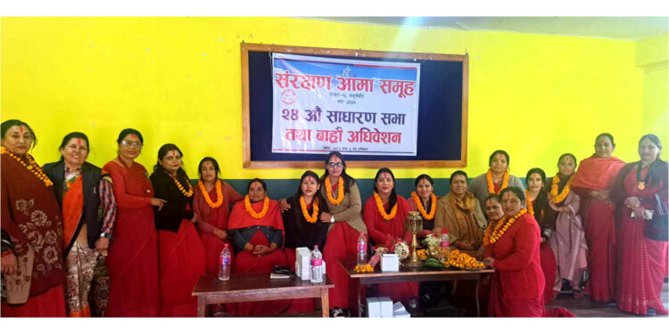 बाटुलेचौरस्थित संरक्षण आमा समूहको अध्यक्षमा बस्नेत निर्वाचित