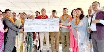 गोगन माविलाई बस्नेत परिवारद्वारा २५ लाख ५५ हजार ५ सय रुपैयाँ हस्तान्तरण स्व. भक्तबहादुर बस्नेतको योगदानको स्मरण